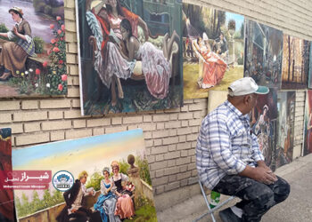 خوراک نقاشان، نان و پنیر است! 9 داریوش مظلومی، هنرمندی کنار خیابان