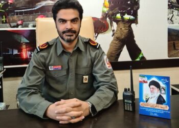 رئیس سازمان آتش نشانی و خدمات ایمنی شهرداری شیراز ارتقاء درجه یافت