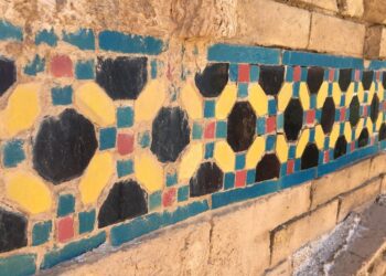 مرصع کاری آجر در خانه تاریخی / محله بالاکفت / بافت تاریخی شیراز