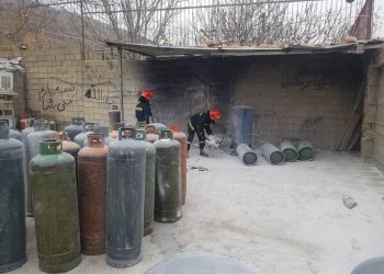 آتش در کارگاه غیر مجاز سوخت گیری گاز (LPG)