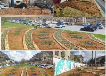 ساماندهی و زیباسازی ورودی شهر شیراز ،دروازه قرآن در حال انجام است