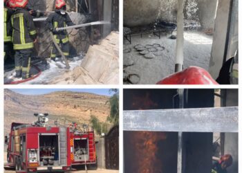 آتش سوزی انبار تینر در روستای تفیهان( تیون)شیراز 4 آتش سوزی انبار تینر در روستای تفیهان( تیون)شیراز