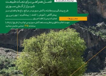 اجرای پویش “نجات طبیعت شیراز” برای پیشگیری و مقابله با حریق مراتع و جنگل ها