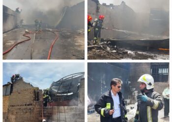 حریق گسترده به جان دو سوله انبار كالا و مایعات قابل اشتعال افتاد/سرعت عمل آتش نشان ها از یک حریق گسترده در شیراز جلوگیری کرد 4 حریق گسترده به جان دو سوله انبار كالا و مایعات قابل اشتعال افتاد/سرعت عمل آتش نشان ها از یک حریق گسترده در شیراز جلوگیری کرد