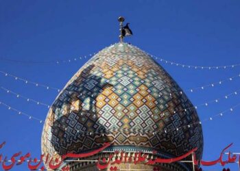 حرم مطهر سید علاءالدین حسین سیاه پوش شد